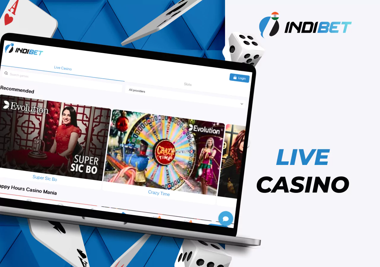 Live casino games available to users in India