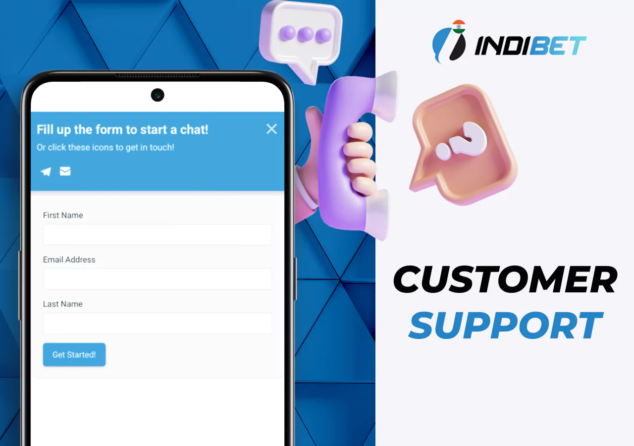 User support on the Indibet platform