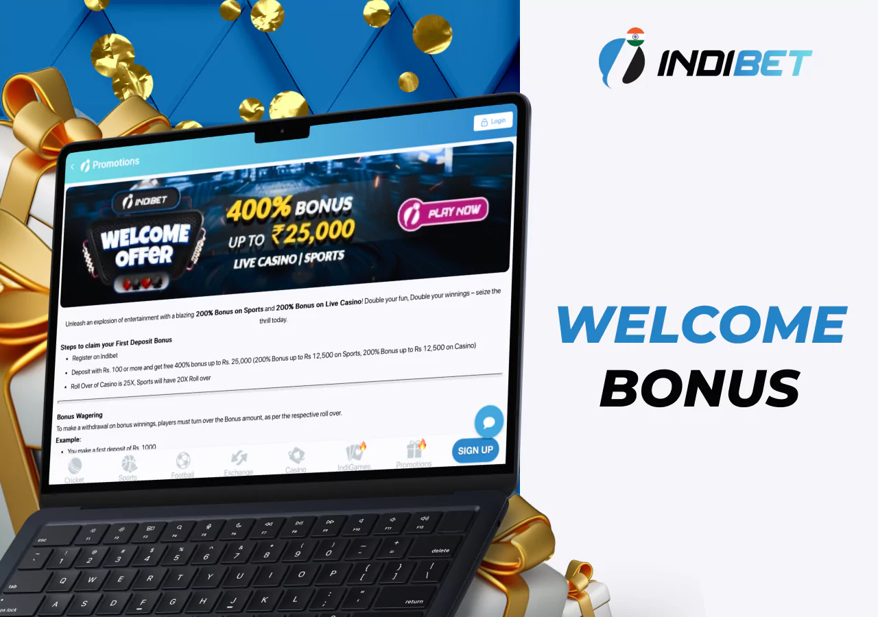 Bookmaker's welcome bonus for new users
