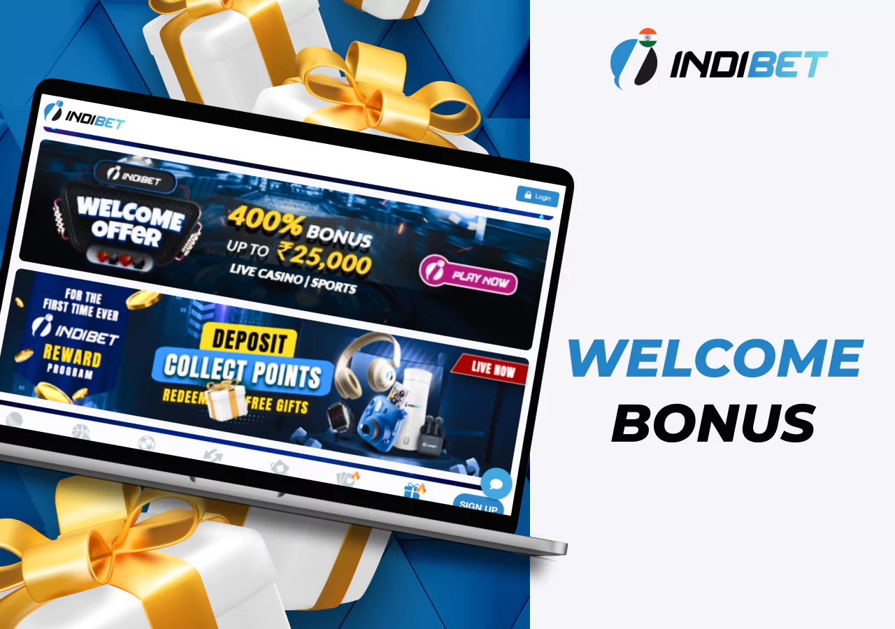 Welcome bonus from Indibet for new users