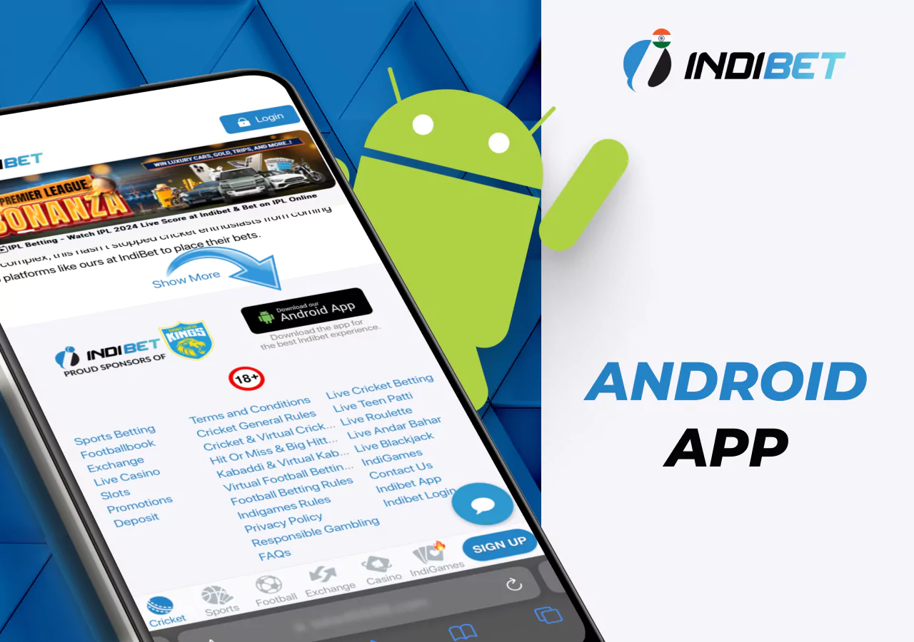 Download APK file Indibet on Android